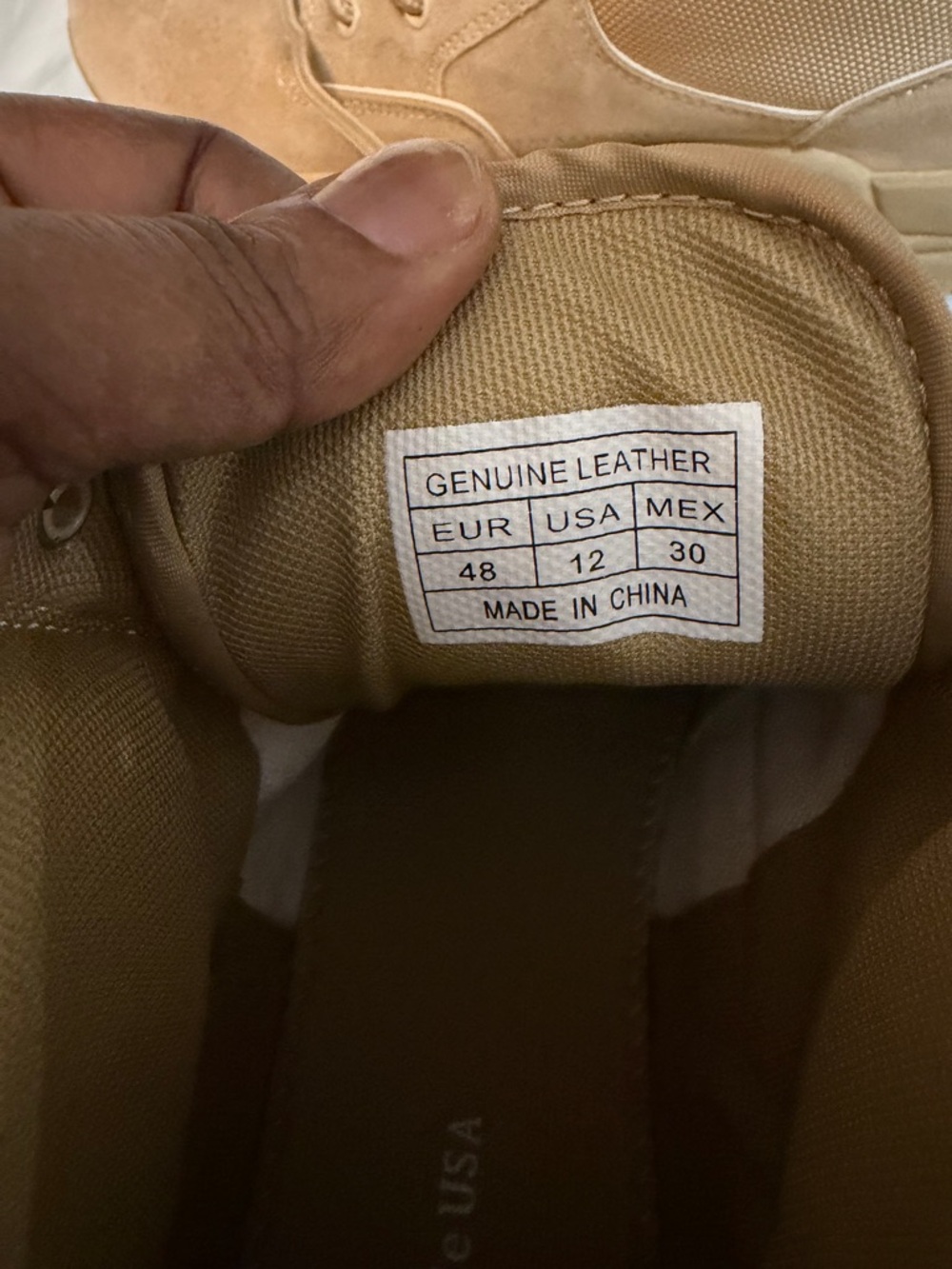 Men's Tan Genuine Leather Boots